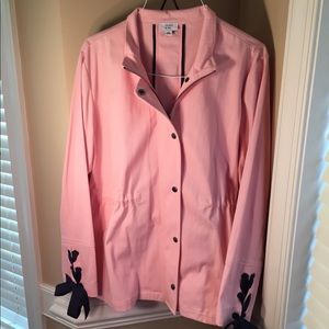 Crown & Ivy Pink Spring Coat With Bows